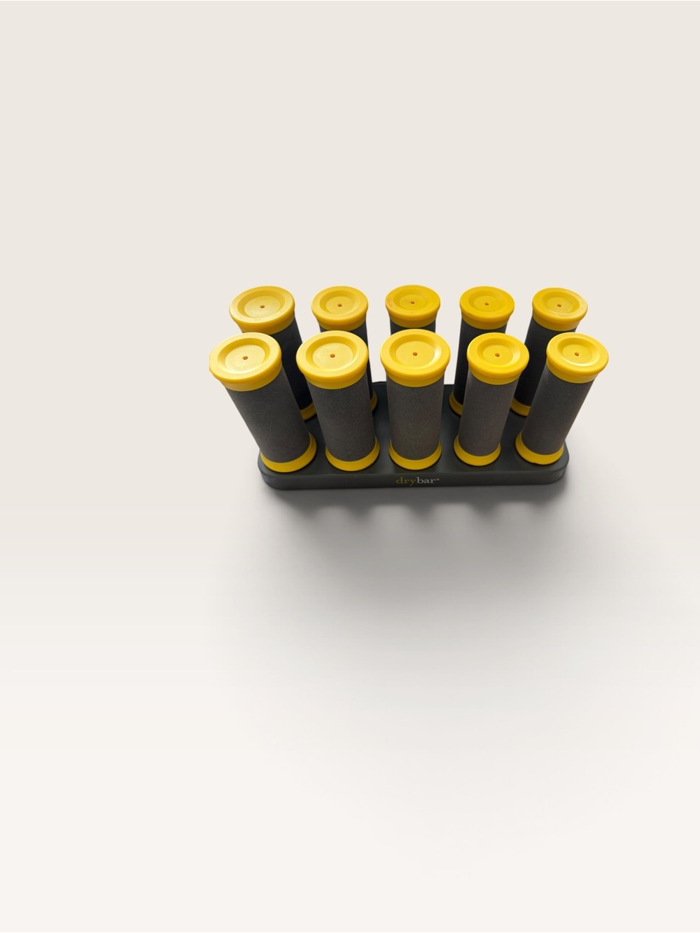 Drybar Yellow and Gray Foam Hair Rollers - 10 Pack
